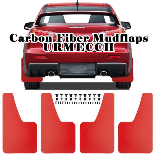 Red carbon splash guards - 4x,